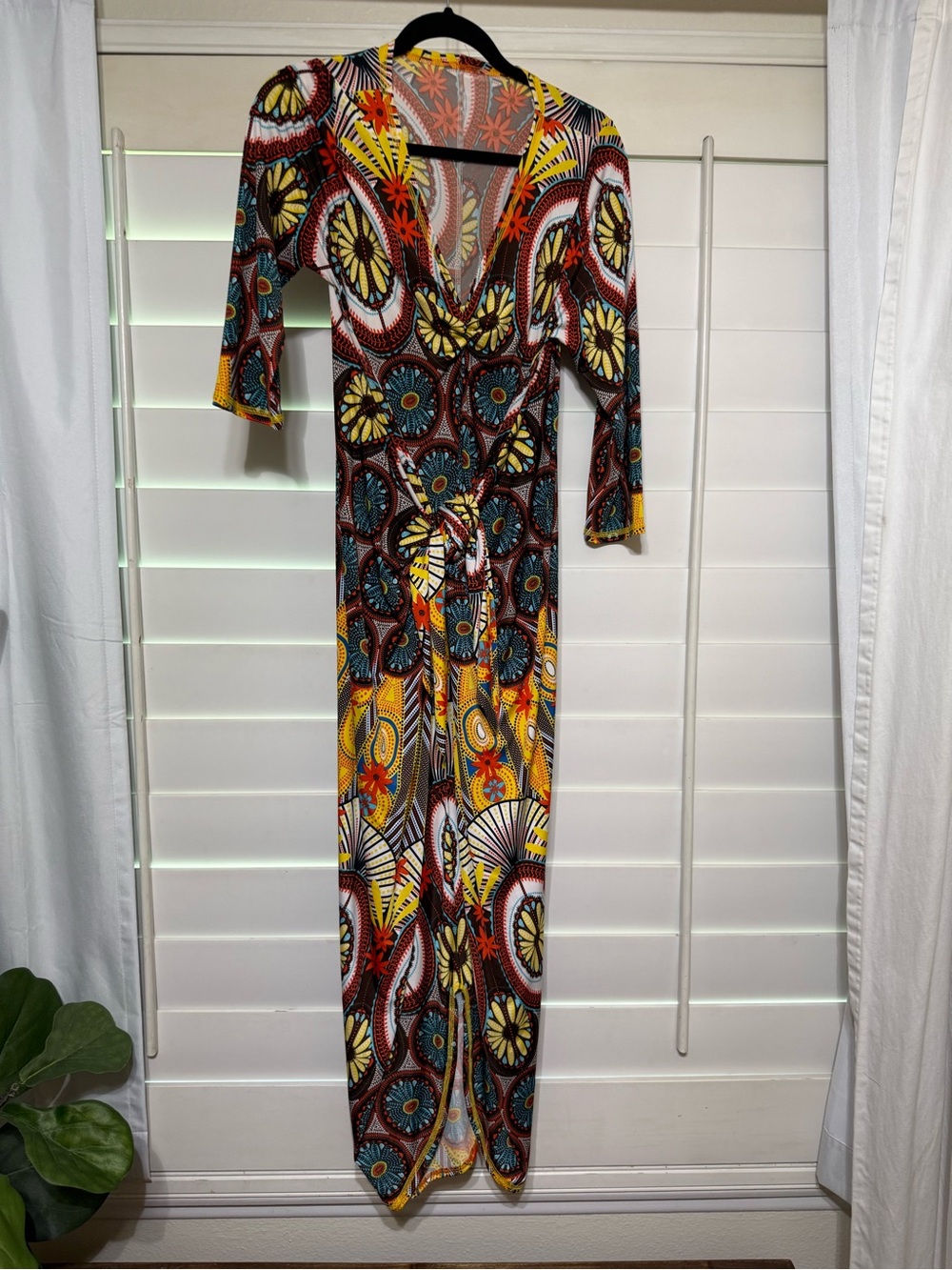 Vibrant Floral Print Long Dress